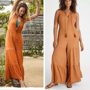 Anthropologie Saturday/Sunday Boho Jumpsuit with front button detail